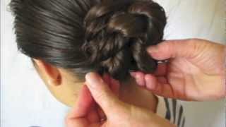 Tutorial howto style a Quick and Easy Rope Braid Bun [upl. by Lamahj786]