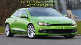 VW SCIROCCO 14 TSI REVO STAGE 2 ACCELERATION 100ron REMAP  VW RACING RAM AIR INTAKE [upl. by Shulamith]