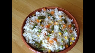 Arroz Blanco Con Verduras Suave SIN que se Bata Ni se pegue PERFECTO [upl. by Zoltai956]