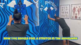 Shoulder Flexion Stretch Wall Support [upl. by Warfeld]