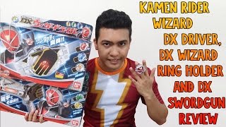 Kamen Rider Wizard DX Driver DX Wizard Ring Holder and DX Swordgun Review [upl. by Ahcropal]