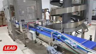 Lead technology PK01 robotic system for Yogurt cups in tray [upl. by Asilad]