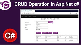 Complete CRUD Operation in AspNet C With SQL Server Step by Step [upl. by Airla415]