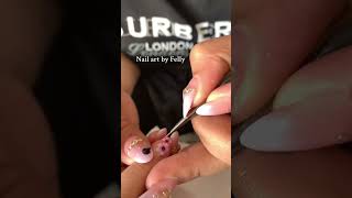 flower nails nailart freehandnailart viralvideo nailtech nails handpainted [upl. by Ardiedal]