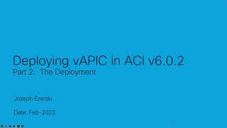 Deploying vAPIC in a directly connected topology L2 Part 2 [upl. by Curkell]