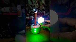 Mini Tesla coil home made ytshorts tesla illusion scienceproject experiment [upl. by Odranar]