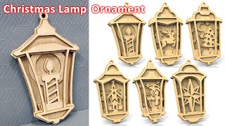 Christmas Lamp Ornament  scroll saw project [upl. by Tiphany]