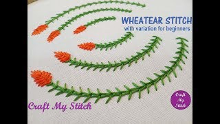 Wheatear stitch variation for Beginners [upl. by Swec]