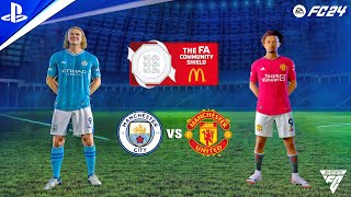 FC 24  Man City vs Man United ft Zirkzee Yoro  FA Community Shield 2024 Full Match  PS5™ 4K HDR [upl. by Betsy917]