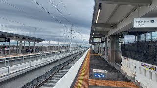 Trains at new Parkdale elevated station [upl. by Ajani]