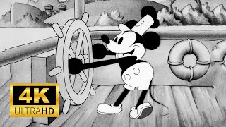 Steamboat Willie 1928 Film  4K Film Remaster [upl. by Swainson]