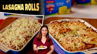 Baked Veg Lasgna Rolls  How To Bake Creamy Cheesy Vegetable Lasagna Rolls  Meghna’s Food Magic [upl. by Narra59]