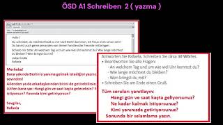 ÖSD A1 Schreiben 2  yazma [upl. by Leirad]