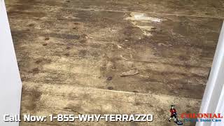 How to Remove Dye Stains from Terrazzo Flooring in Pompano Beach [upl. by Sirtimed]