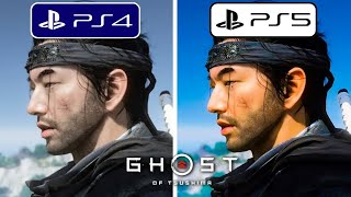 Ghost of Tsushima PS4 vs PS5 Graphics Comparison [upl. by Rebor]