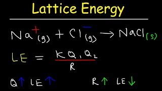 Lattice energy  Molecular and ionic compound structure and properties  AP Chemistry  Khan Academy [upl. by Rozella]