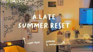 A Late MidYearSummer Reset ♡ Pt 1  room makeover pinterest vision board amp notion planning ✧ [upl. by Noiwtna]