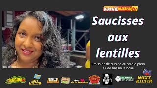 CUISINE  Saucisses aux lentilles  KANAL AUSTRALTV [upl. by Aloibaf]