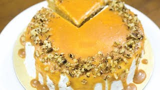 EGGLESS CARROT CAKE RECIPE I Without Oven [upl. by Recnal]