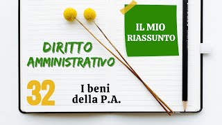 Diritto Amministrativo  Capitolo 32 i beni della PA [upl. by Llertnod]