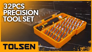 TOLSEN 32Pcs Precision Tool Set Professional Repair Tool Kit [upl. by Dolhenty]