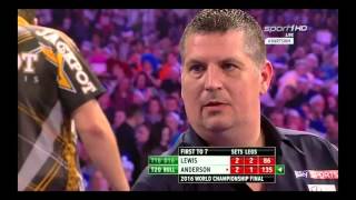 Darts WM 2016 Finale ANDERSON vs LEWIS Part 2 Deutscher Kommentar [upl. by Wun]