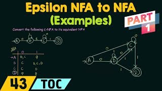 Conversion of Epsilon NFA to NFA  Examples Part 1 [upl. by Sessler]