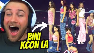 OMG BINI KCON LA  Cherry on Top PERFORMANCE  REACTION [upl. by Horowitz87]