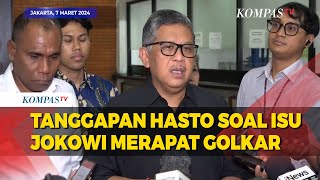 Respons Hasto soal Isu Jokowi Gabung Golkar [upl. by Anos136]