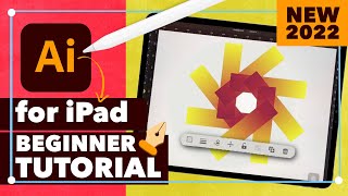 Adobe Illustrator for iPad 2022 Beginners Tutorial [upl. by Ahsaelat]