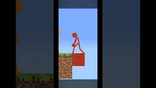 Minecraft bridging  Java vs Bedrock  minecraft stickman animation alanbecker [upl. by Alisia]