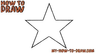 How to draw a Star SUPER EASY  Easy stepbystep drawing tutorial [upl. by Ettegdirb]