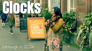 Clocks  Coldplay  Violin Cover  Street Performance Edinburgh shikiviolinist [upl. by Desiree]