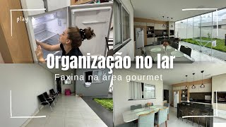 VLOG FAXINA PESADA NA ÁREA GOUMERT lavando geladeira e organizando o lar faxina organização [upl. by Alliuqal]