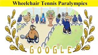 Wheelchair Tennis Paralympics  Paris 2024 GamesGoogle Doodle for schedule amp results medals [upl. by Durston]