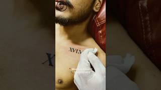 Birthdate in Roman numerals tattoo design bollywood song newsong music bollywoodhits tattoo [upl. by Ahsemad414]