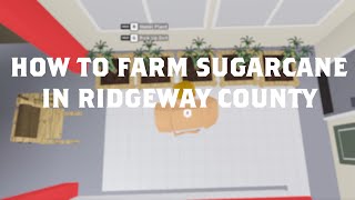 How to grow sugar cane  Ridgeway County Roblox [upl. by Enelyad]