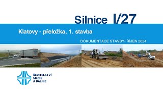 I27 Klatovy přeložka 1 stavba dokumentace stavby 102024 [upl. by Nollid]