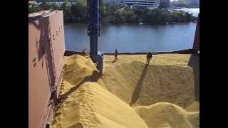 NEUERO Ship Loader  Grain KIKO SL1000  Live video showing ship loading [upl. by Gide]