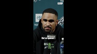 Jalen Hurts on relationship with AJ Brown after Brandon Grahams comments [upl. by Anez]