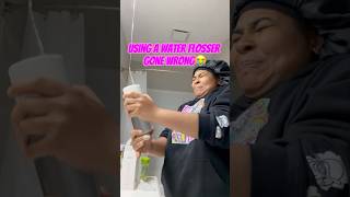 Using A Water Flosser Gone WRONG trending funny beautyproducts health temu [upl. by Bracci914]