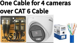 How to Connecting CCTV Cameras with Cat6 Wire amp Baluns  One cable for 4 camera over CAT 6 Cable [upl. by Tsepmet355]