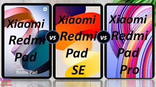 Xiaomi Redmi pad vs Redmi pad SE vs Redmi Pad Pro [upl. by Yenohtna265]