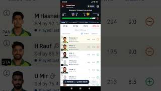 PAKISTAN ONE DAY CUP PANTHERS VS STALLIONS MATCH DREAM11 TEAM [upl. by Yolanda522]