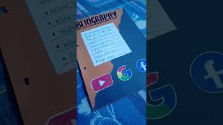 Bibliography page💡l how to make bibliography page for project l easy and simple to make shorts yt [upl. by Welles]