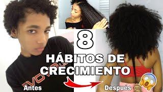 8 HÁBITOS QUE HARÁN CRECER TU CABELLO COMO HACER CRECER EL PELO AFRO RIZADO RÁPIDO Rachell Santos [upl. by Wilmott]