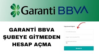 Şubeye Gitmeden Garanti Bankası Hesabı Açma [upl. by Stephan851]