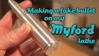 Turning a fake bullet on my Myford ML7 Lathe [upl. by Hakan]