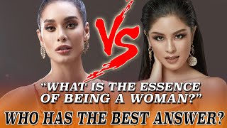 Kisses vs Steffi on What is the Essence of Being a Woman  Miss Universe Philippines 2021 BeauConPH [upl. by Basil33]