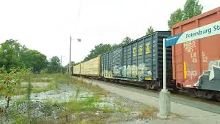 CSX M416 High Tails Northbound through Petersburg Va [upl. by Gazo]